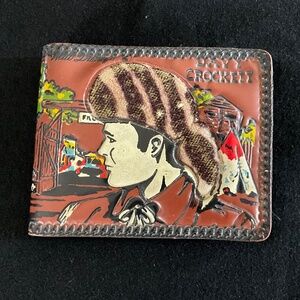 Walt Disney Davy Crockett Brown Vinyl Wallet